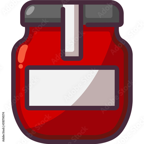 strawberry jam icon