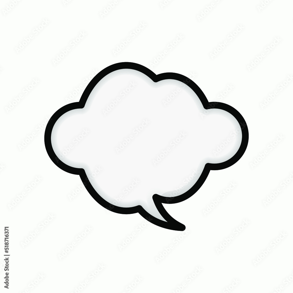 Bubble Speech Icon. Talk & Chat Sign or Conversation Vector, Symbol for Design, Presentation, Website or Apps Elements.