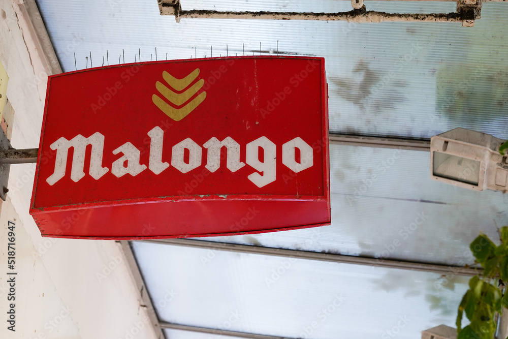 malongo coffee shop red sign logo cafe french coffee makers text
