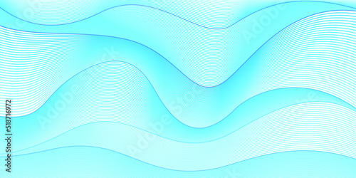 Blue line wave abstract modern background
