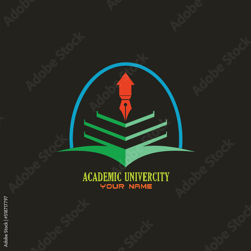 college logo suitable for university and educational place design
