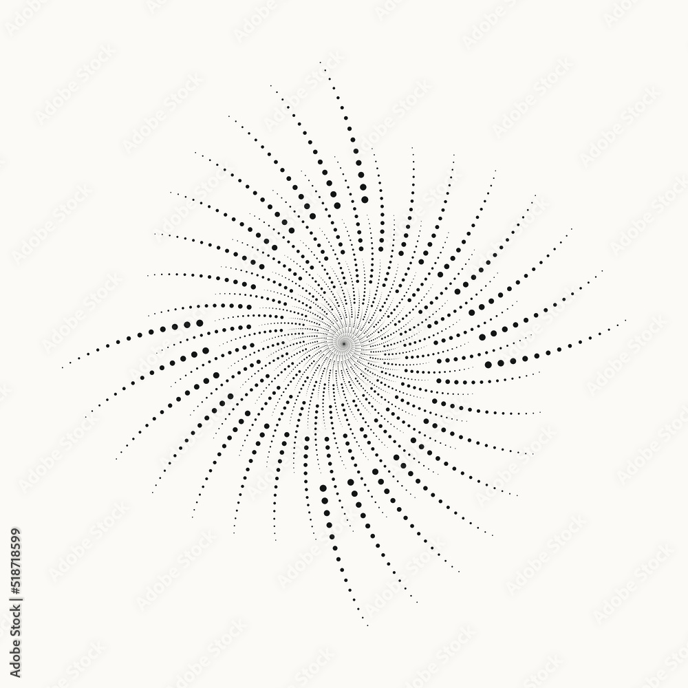 Circle halftone spiral background. dots abstract concentric circle. spiral, swirl, twirl element. Circular and radial dots helix. Segmented circle with rotation. Circle halftone spiral background. dots abstract concentric circle. spiral, swirl, twirl element. Circular and radial dots helix. Segmented circle with rotation.