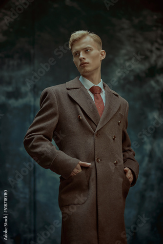 respectable man in coat