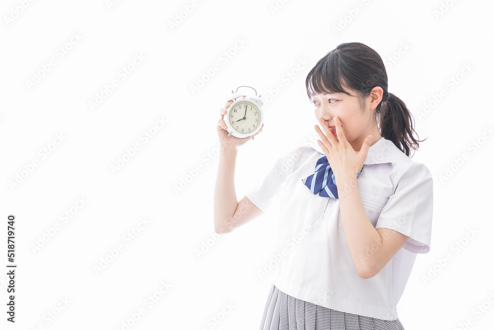 寝坊をする学生