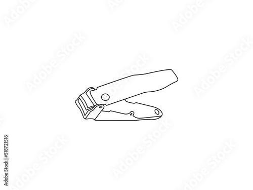 Nail cutter vector line art design. Vector of nail clipper stock vector. Illustration of deco