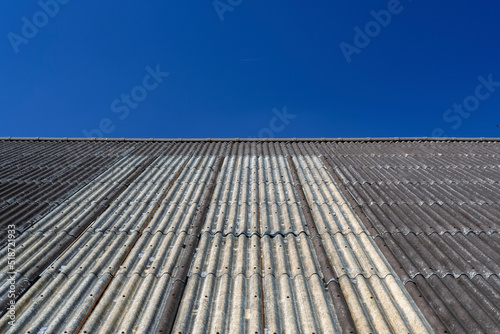 Roof with blue sky