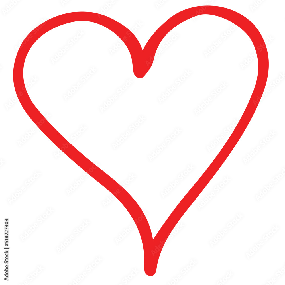 Heart hand draw icon sign design Heart hand draw icon sign design
