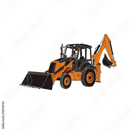 mining excavator machine graphic resource
