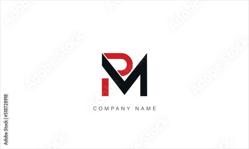 MP, PM Abstract Letters Logo Monogram