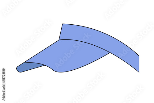 Sport visor headwear pictogram vector illustration.