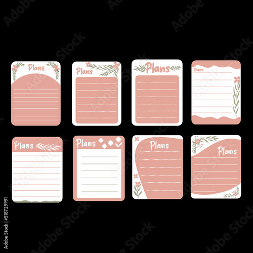 Set notepaper Vector