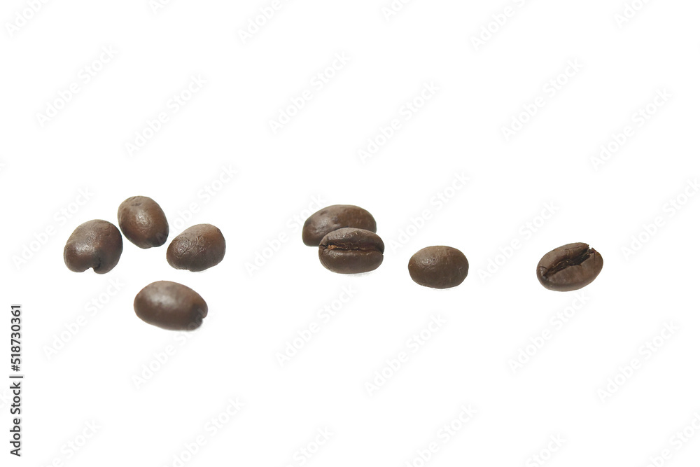 Coffee beans isolated on white background