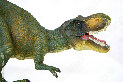 Tyrannosaurus dinosaurs toy isolated on white background with clipping path. High quality photo © Luci