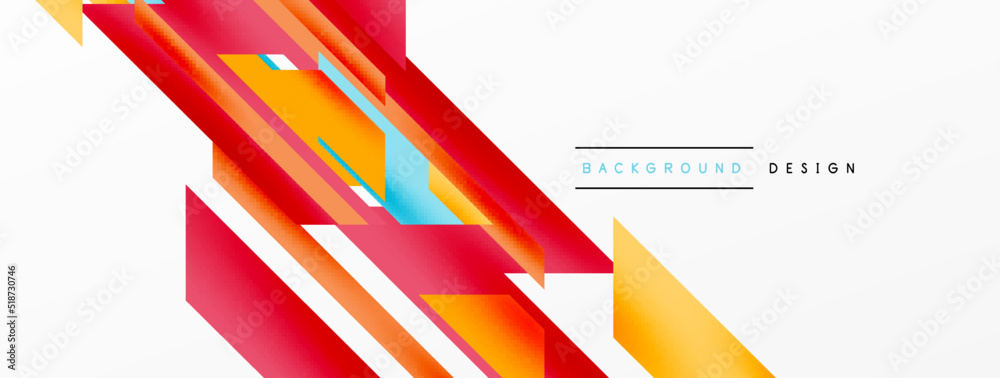 Minimal geometric abstract background. Dynamic 3d lines composition. Trendy techno business template for wallpaper, banner, background or landing Minimal geometric abstract background. Dynamic 3d lines composition. Trendy techno business template for wallpaper, banner, background or landing