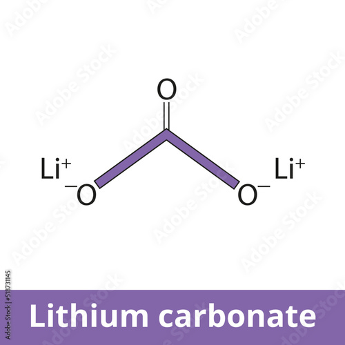 Lithium carbonate. This white salt can be used as a treatment for mood disorders such as bipolar disorder. Precursor to lithium compounds used in lithium-ion batteries.