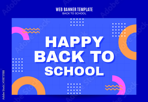 Back to School Web Banner for Social Media Poster  banner  space area and background