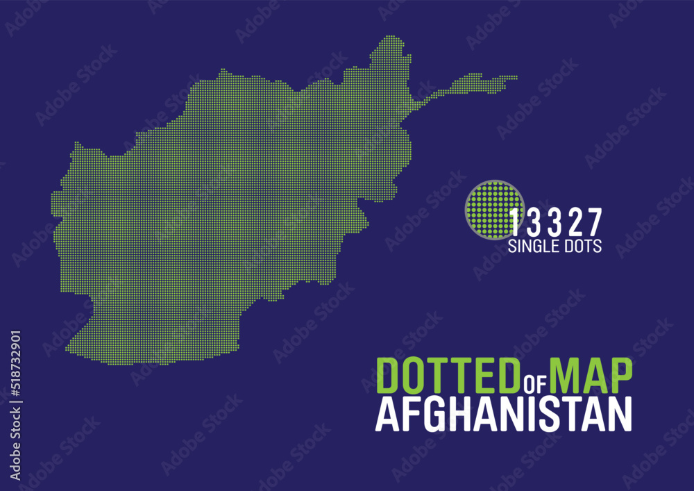 dotted map of afghanistan