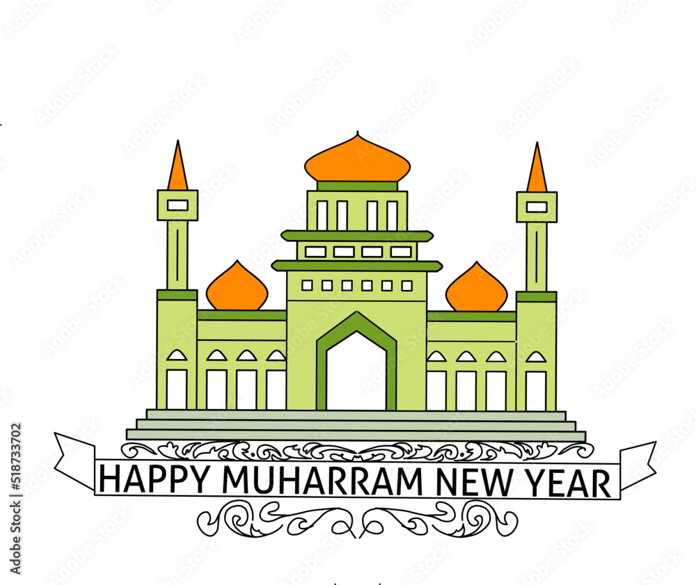 Islamic New Year greetings can be used as posters or banners