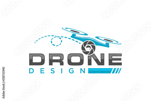 Drone aerial logo design photography videography service company icon symbol lens camera