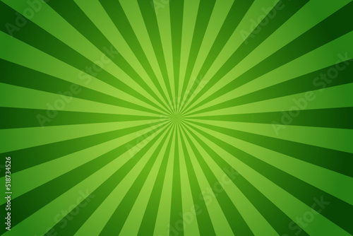 Sun rays retro vintage style on green background, Sunburst pattern background. Rays. Summer banner vector illustration. Abstract sunburst wallpaper for template business social media advertising.