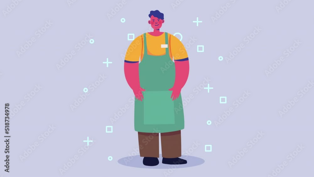 butcher worker professional character animation butcher worker professional character animation