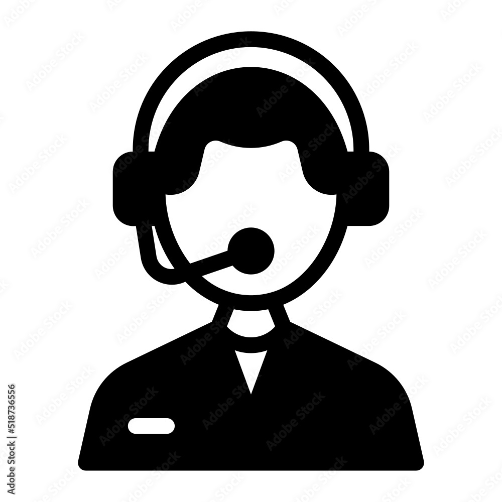 customer service agent glyph icon customer service agent glyph icon