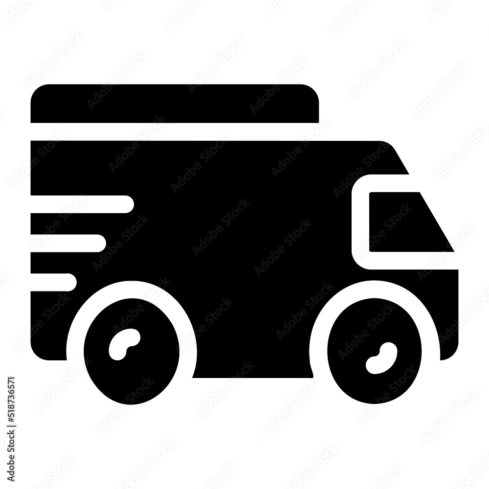 delivery truck glyph icon