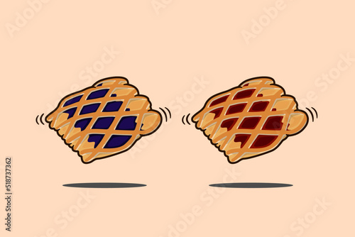 Danish Lattice blueberry and strawberry