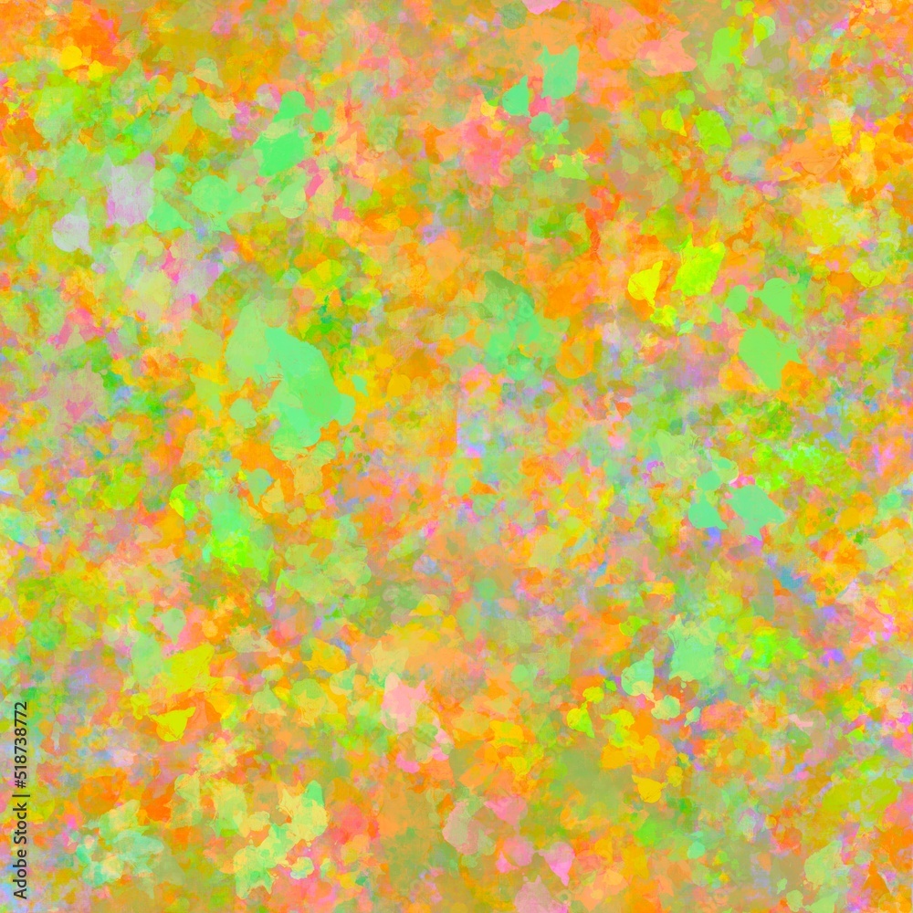 Summer autumn abstract vivid multicolored painted pattern with bright neon spots, blots and smudges