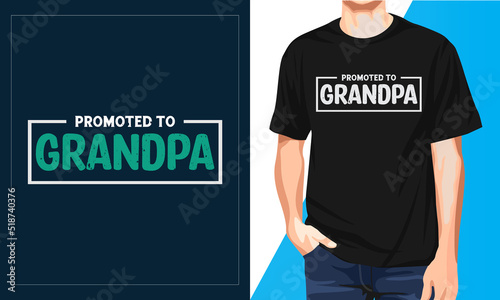 Promoted to Grandpa Funny T-shirt design