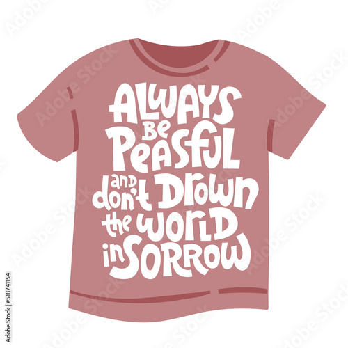 Peace vector lettering