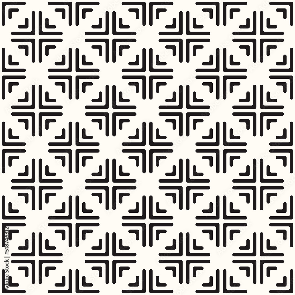 Obraz premium Vector Geometric Abstract Seamless Monochrome Pattern Texture Background