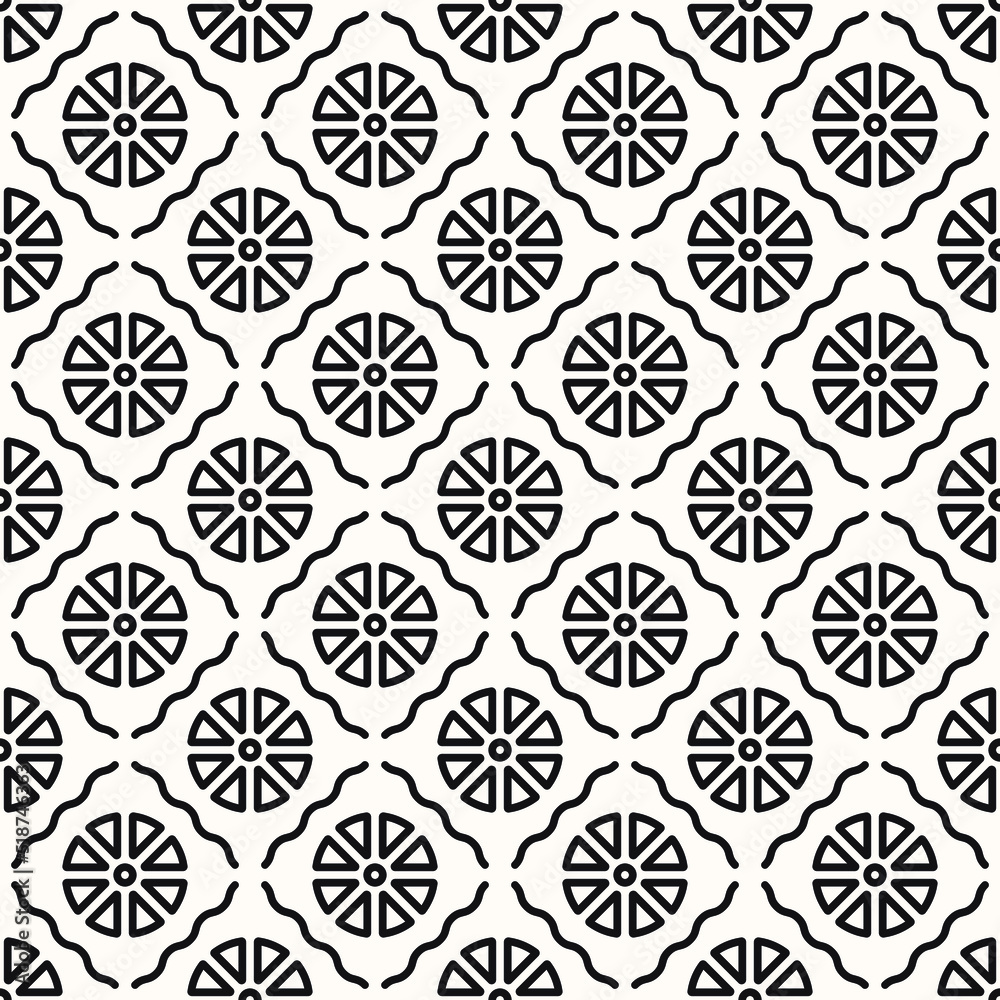 Vector Geometric Abstract Seamless Monochrome Pattern Texture Background Vector Geometric Abstract Seamless Monochrome Pattern Texture Background
