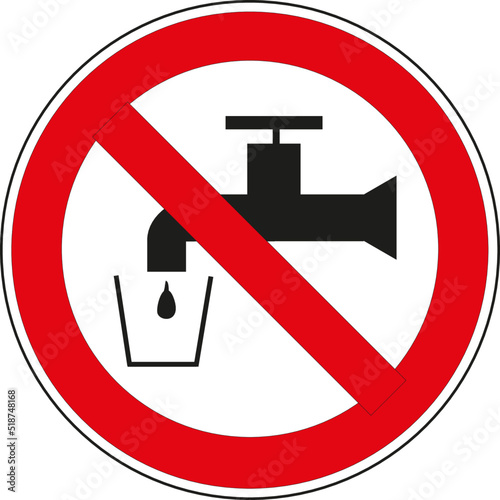 Panneau Eau non potable
