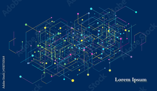 幾何学 抽象 青 黄色 科学 背景