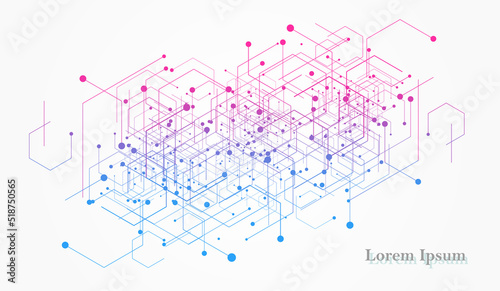 幾何学 抽象 青 ピンク 科学 背景