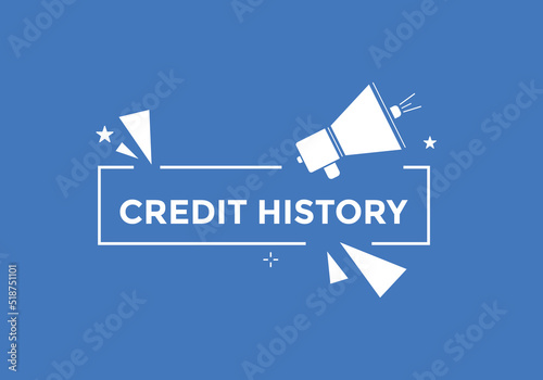 credit history Colorful web banner. vector illustration. credit history label sign template
