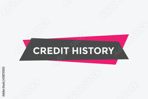 credit history Colorful web banner. vector illustration. credit history label sign template
