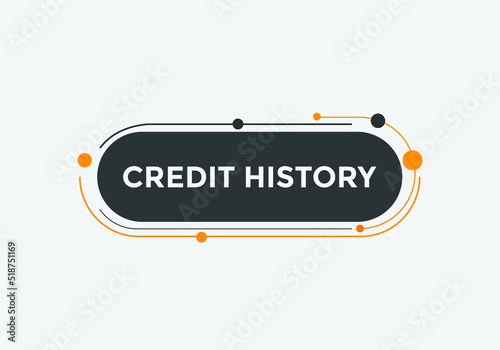 credit history Colorful web banner. vector illustration. credit history label sign template
