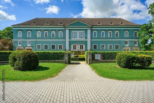 Spring Dacice castle in Southern Bohemia, Czech Republic photo