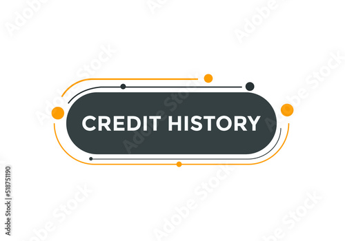 credit history Colorful web banner. vector illustration. credit history label sign template
