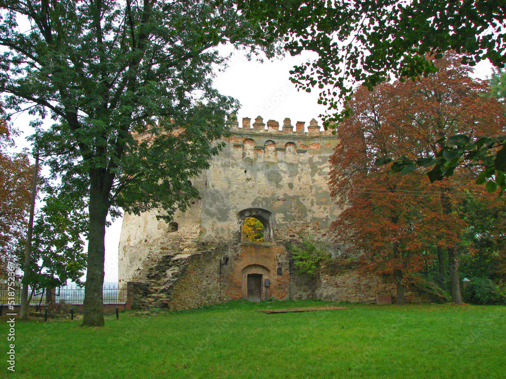 Round (new) tower of Castle in Ostrog, Ukraine
