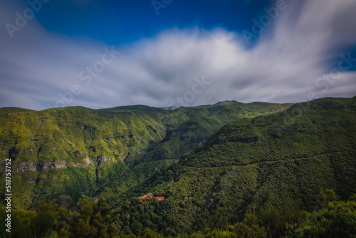 MADEIRA  PORTUGAL - October 2021  This is a view of the Rabasal Nature Reserve on the Paul da Serra high plateau.