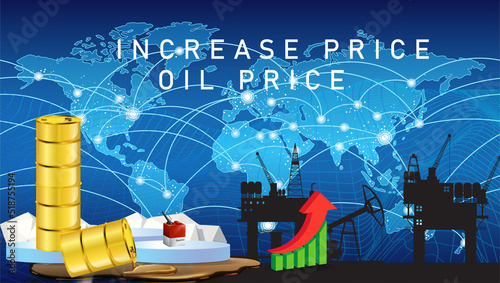 OIL FUEL WORLD MARKET PRICE ILLUSTRATION GRAPHIC