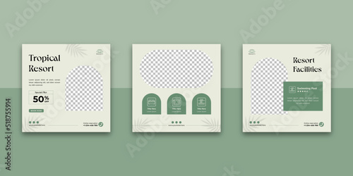 Hotel & Resort Social Media Post Template