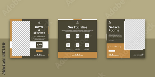 Hotel & Resort Social Media Post Template