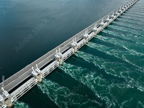Storm Surge Barrier Bridge to Protect the Netherlands Mainland from Rising Seas
