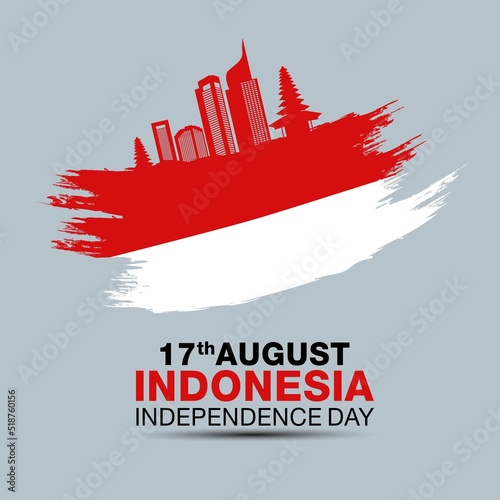 happy independence day Indonesia.17th August background. vector illustration design