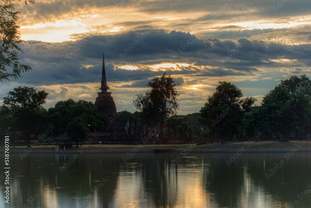 Sukhothai Sonnenuntergang