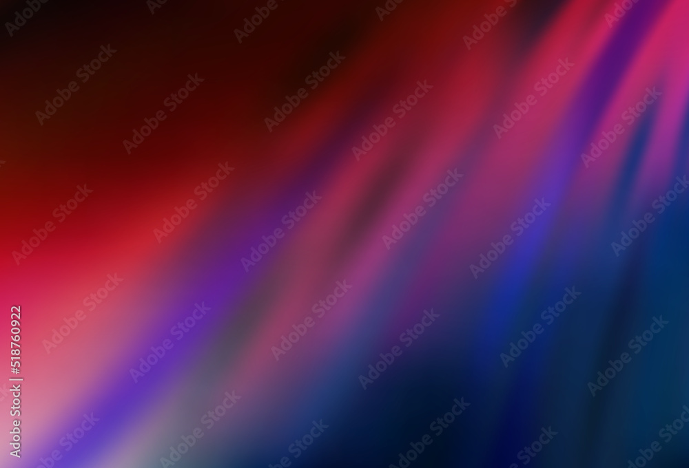 Dark Blue, Red vector blurred bright texture.